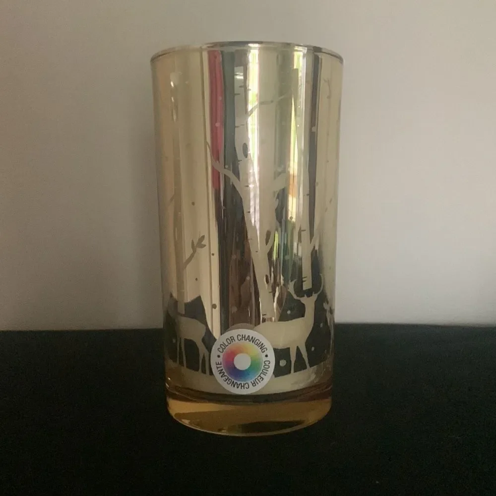 Candle Beautiful Winter Holiday 9.5 oz. Silver Deer in Forest